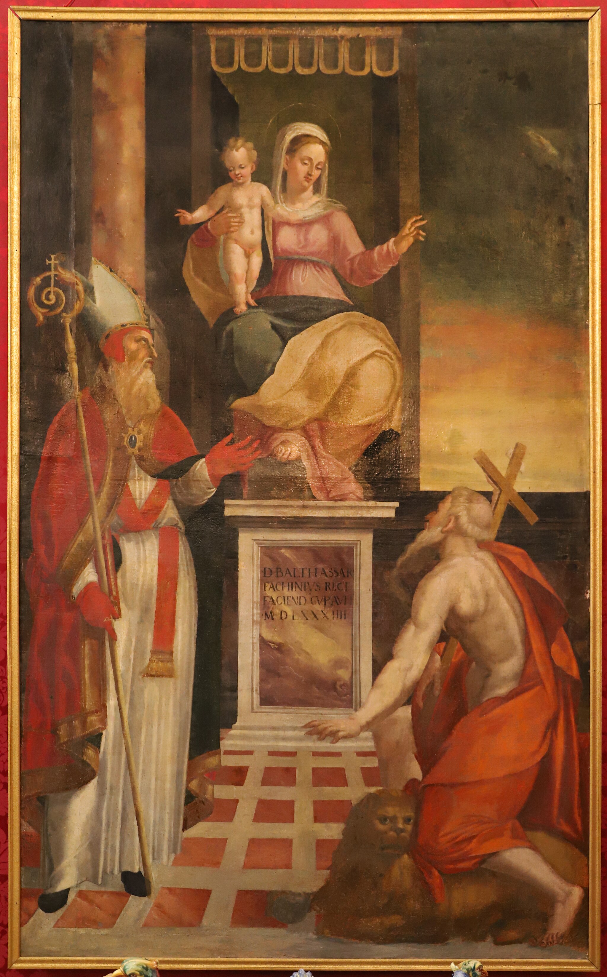 madonna in trono col bambino tra i ss. biagio e girolamo